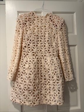 bronx and banco courtney blanc bow-front lace mini dress Bronx Banco Courtney Blanc Bow-Front Lace Mini Dress